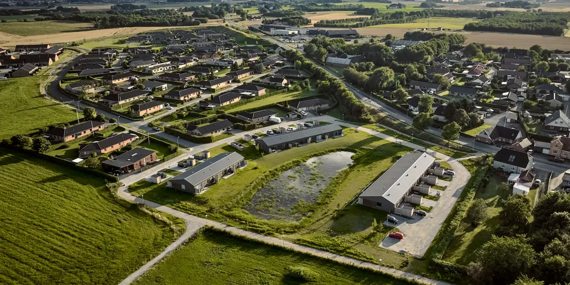 Jernaldervej i Grauballe set fra luften