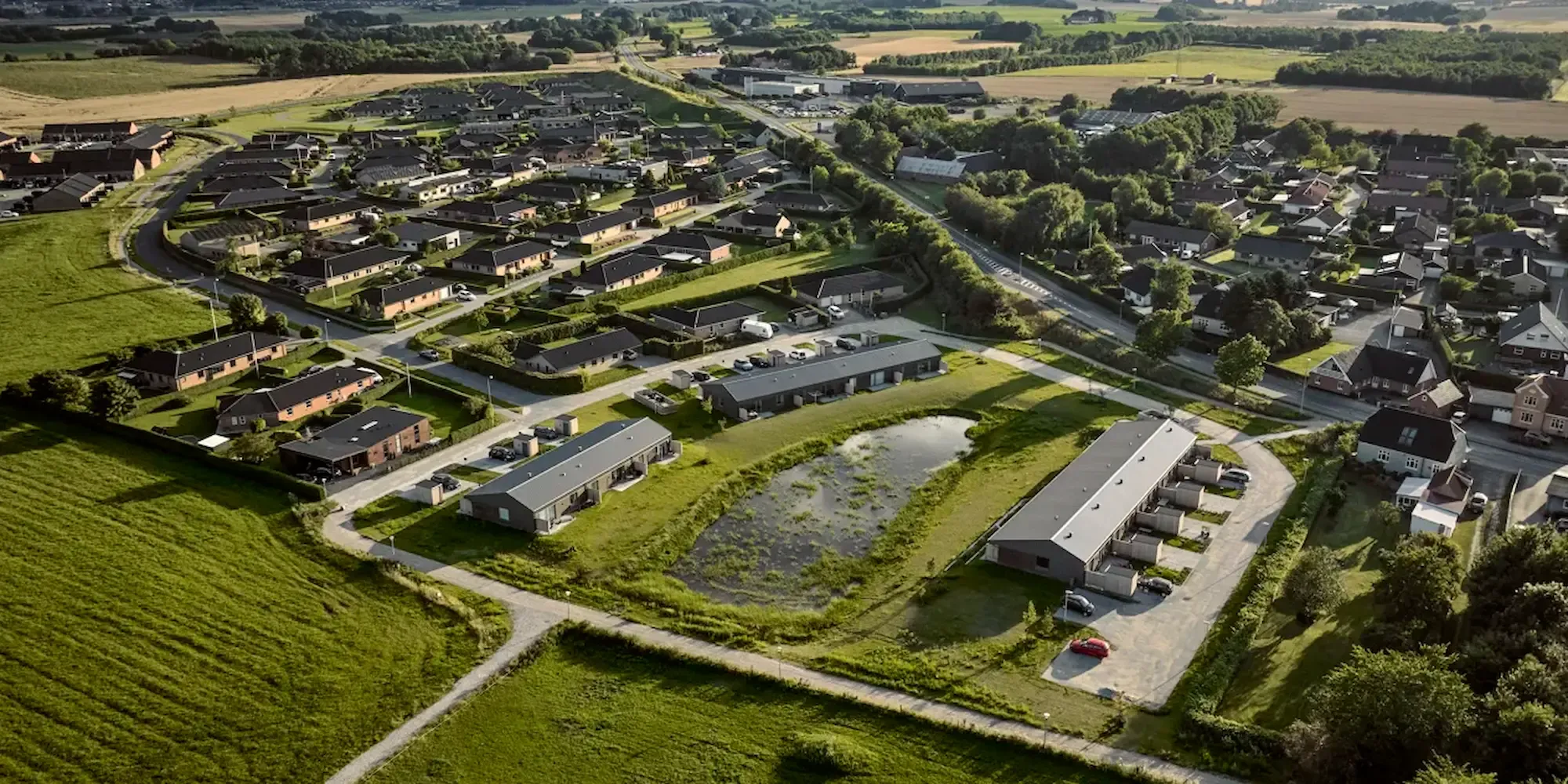 Jernaldervej i Grauballe set fra luften
