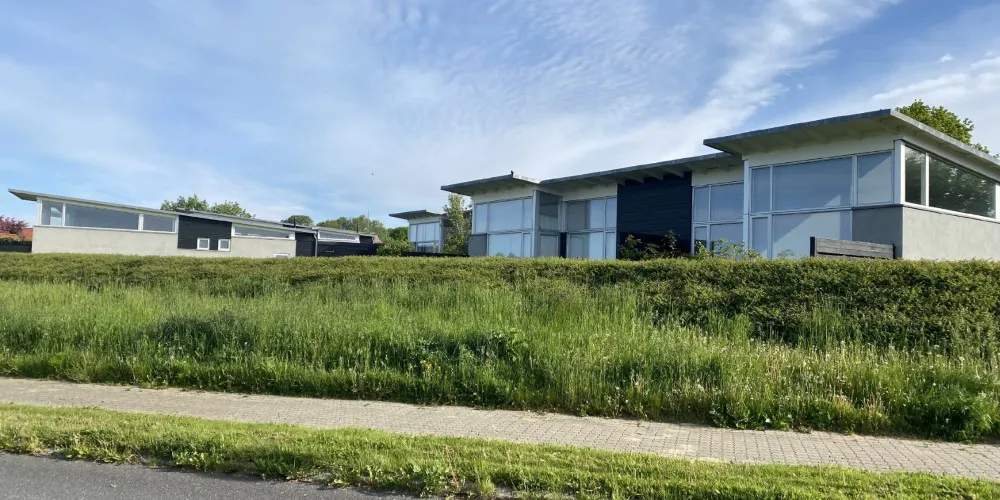 Rækkehuse med store glaspartier