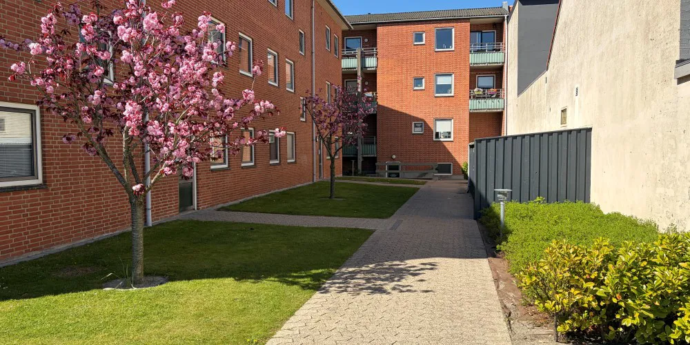 Lejligheder med stisystem og beplantning